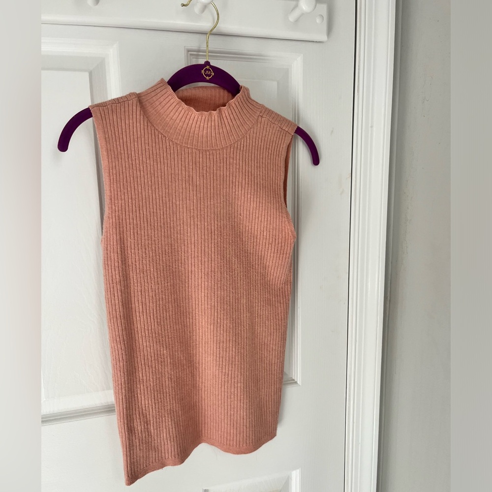 LOFT Sleeveless Mock Neck Sweater Top - Size Small